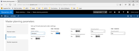 Microsoft Dynamics AX   Master planning parameters 