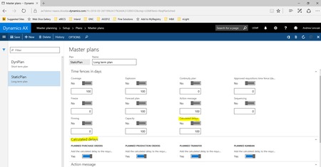 Microsoft Dynamics AX  master planning 