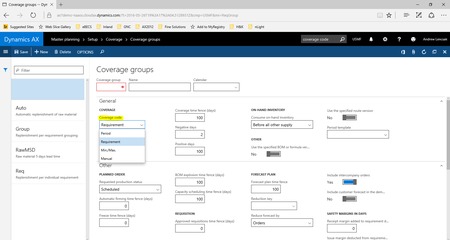 Microsoft Dynamics AX coverage groups  