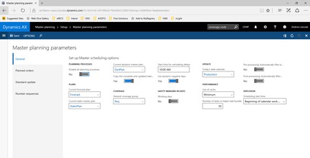 Microsoft Dynamics AX   Master planning parameters 