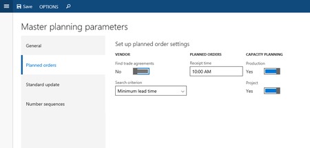 Microsoft Dynamics AX   Master planning parameters 