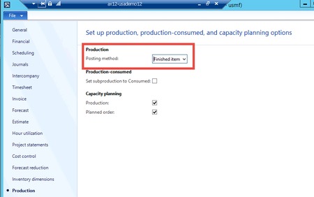 Microsoft Dynamics AX production 