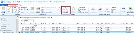 Microsoft Dynamics AX 7  planned production orders