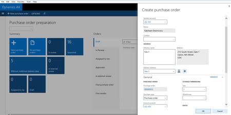 Microsoft Dynamics AX 7 purchase orders preparation