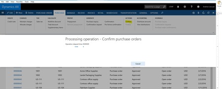 Microsoft Dynamics AX 7 orders