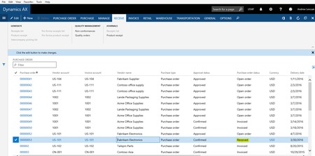 Microsoft Dynamics AX procure to pay