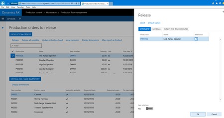 Microsoft Dynamics AX production floor management