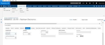 Microsoft Dynamics AX 7 orders