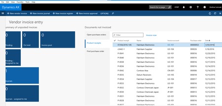 Microsoft Dynamics AX 7 procurement orders