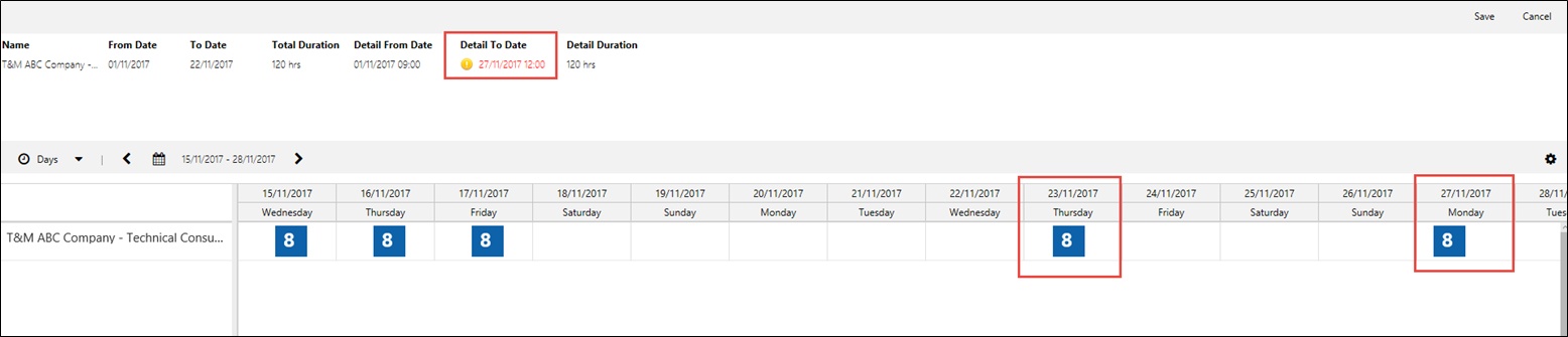 Microsoft Dynamics 365 PSA : To Date 