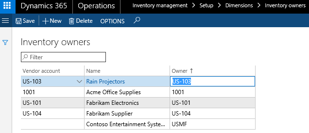 Microsoft Dynamics 365 for operations inventory owners 